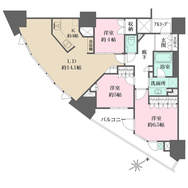 ザ・パークハウス広島駅前通りの間取図
