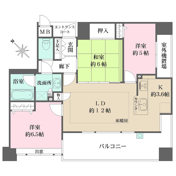 パークハウス比治山の間取図