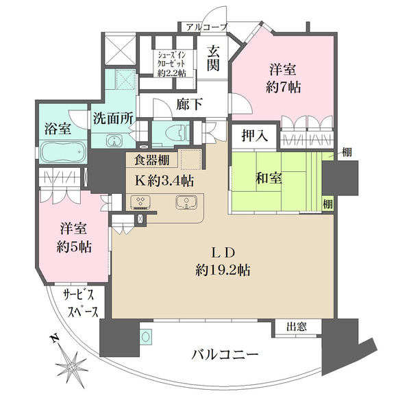 ザ・パークハウス広島駅前通りの間取図