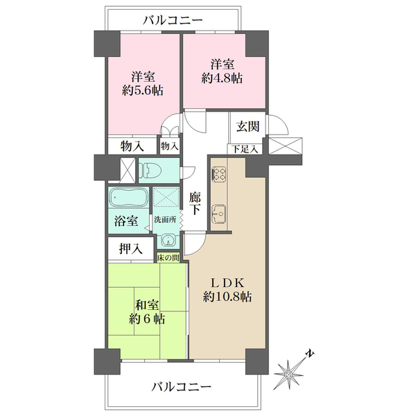 上柳橋ハイタウンの間取図