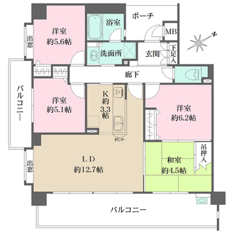 パークハウス中筋＆ガーデンの間取図