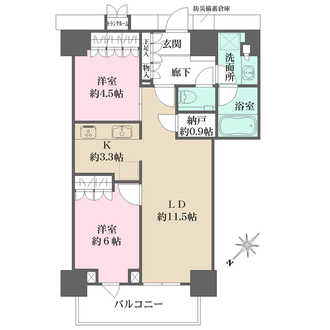 hitoto広島The Towerの間取図