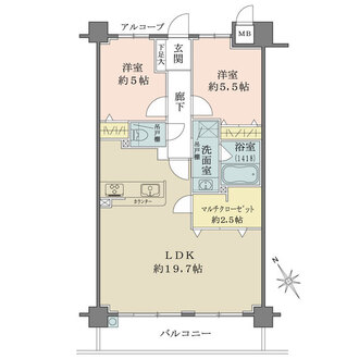 アルファスマート観音新町IIの間取図