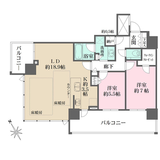 シティタワー広島の間取図