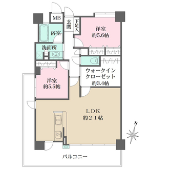 エルコンセ牛田旭の間取図