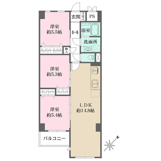 サンパレス草津の間取図