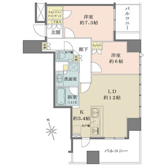 ザ・パークハウス広島タワーの間取図