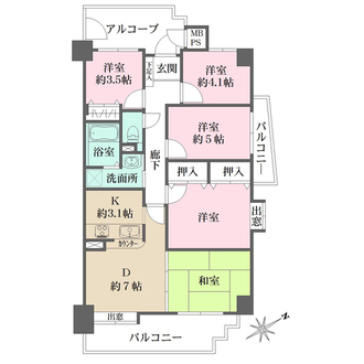 ジェイシティ五日市アベニューの間取図