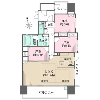 ウイング・タワー平和大通りの間取図
