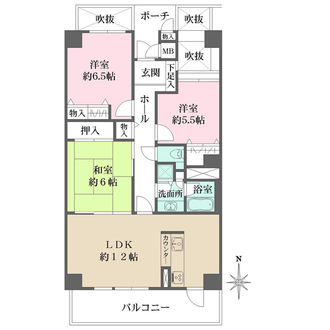 エスティーム地御前の間取図
