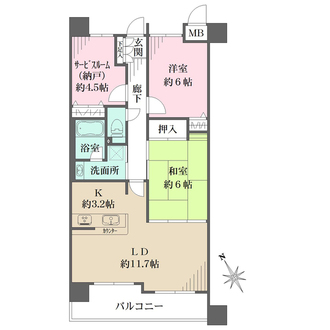 フローレンス観音本町公園の間取図