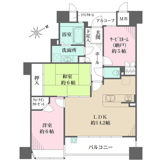 藤和観音ホームズリバーサイドスクエアの間取図