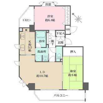 パークハウス比治山公園の間取図