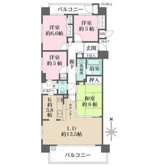 井口公園パークハウスの間取図
