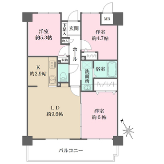 藤和ハイタウン庚午の間取図