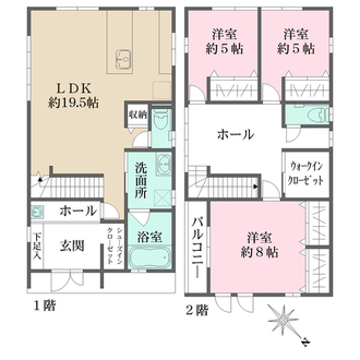 1号棟の間取図