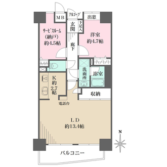 藤和ハイタウン神宮山壱番館の間取図