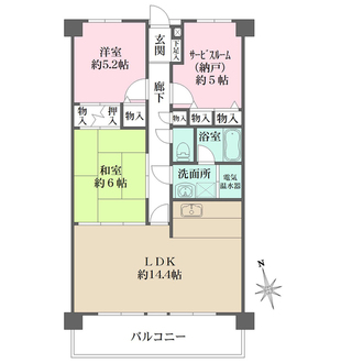 チュリス長楽寺の間取図