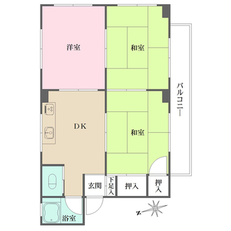 栄能マンションの間取図