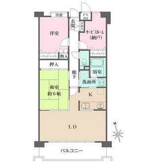 グランディール高陽の間取図