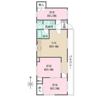 エメラルドマンション矢賀IIの間取図