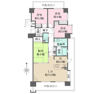 ファミール毘沙門台駅前の間取図