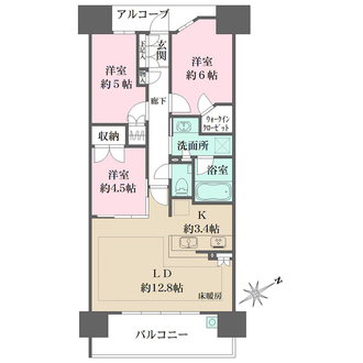 ザ・パークハウス舟入本町の間取図