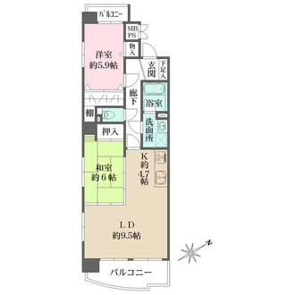 サンシティ土橋の間取図