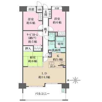 コンツェルトパーク東山の間取図