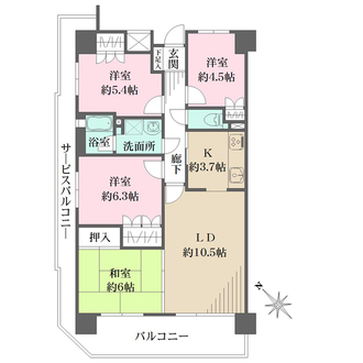 藤和ハイタウン美の里の間取図