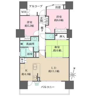 D’クラディア舟入川口プレミアムシーンの間取図