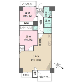スカイアーク51東雲本町の間取図