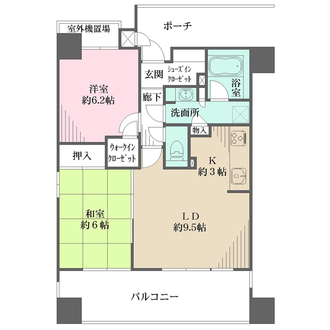 東白島パークホームズ弐番館の間取図