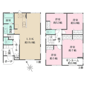 3号棟の間取図