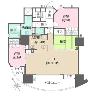 ザ・パークハウス広島駅前通りの間取図