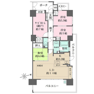 ヴェルディ西条駅前の間取図