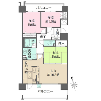 パークハウス長束リバーフロントの間取図