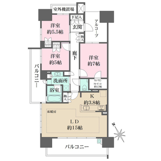 ミッドマークス平和公園の間取図