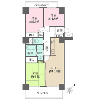 上柳橋ハイタウンの間取図