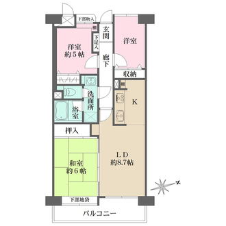 藤和猫屋町ハイタウンの間取図