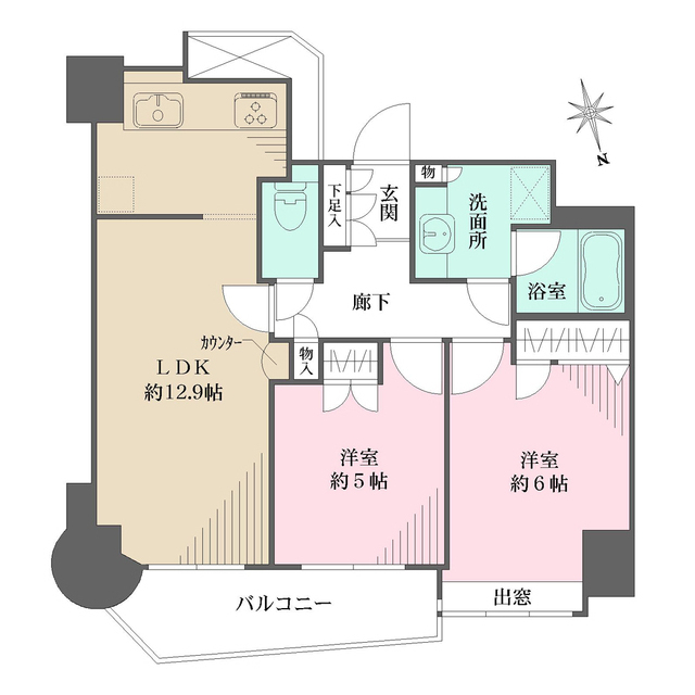 藤和平和公園ホームズの間取図