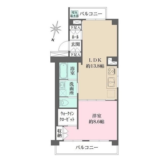 ＮｅｏＡｌｅｓ　ｍｉｄｏｒｉｍａｃｈｉの間取図