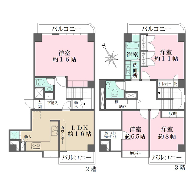 カーサエルフの間取図