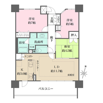 パークハウス井口鈴が台グランドコリーヌの間取図