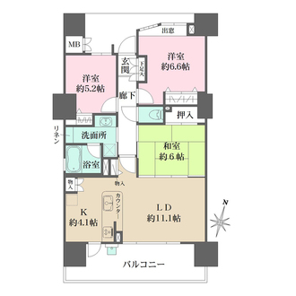 Ｄ’クラディア舟入川口プレミアムシーンの間取図