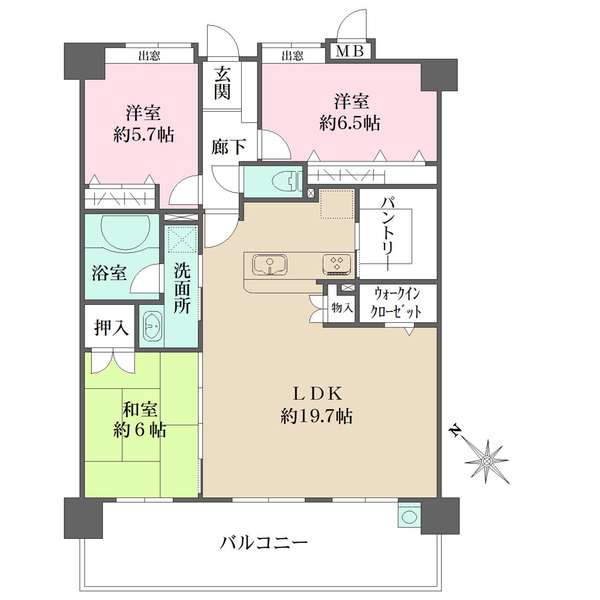 グランディアソラーレ博多の杜の間取図