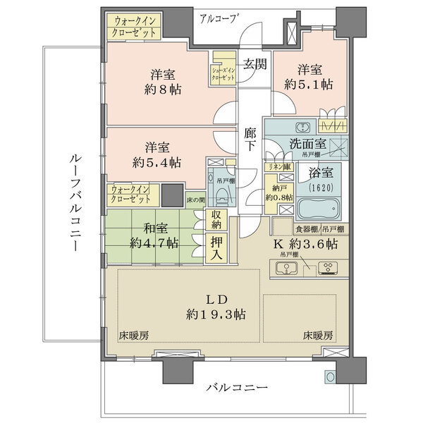 ザ・パークハウス桜坂サンリヤンの間取図