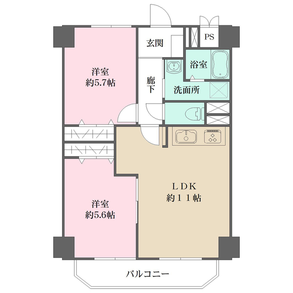 メゾン野間ハイツの間取図