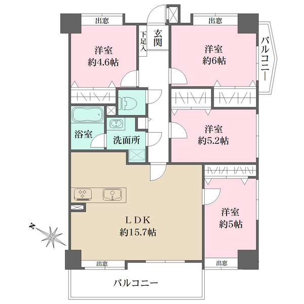JGMヴェルデ春日の間取図