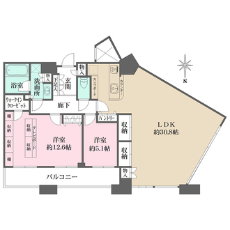 センターマークスタワーの間取図